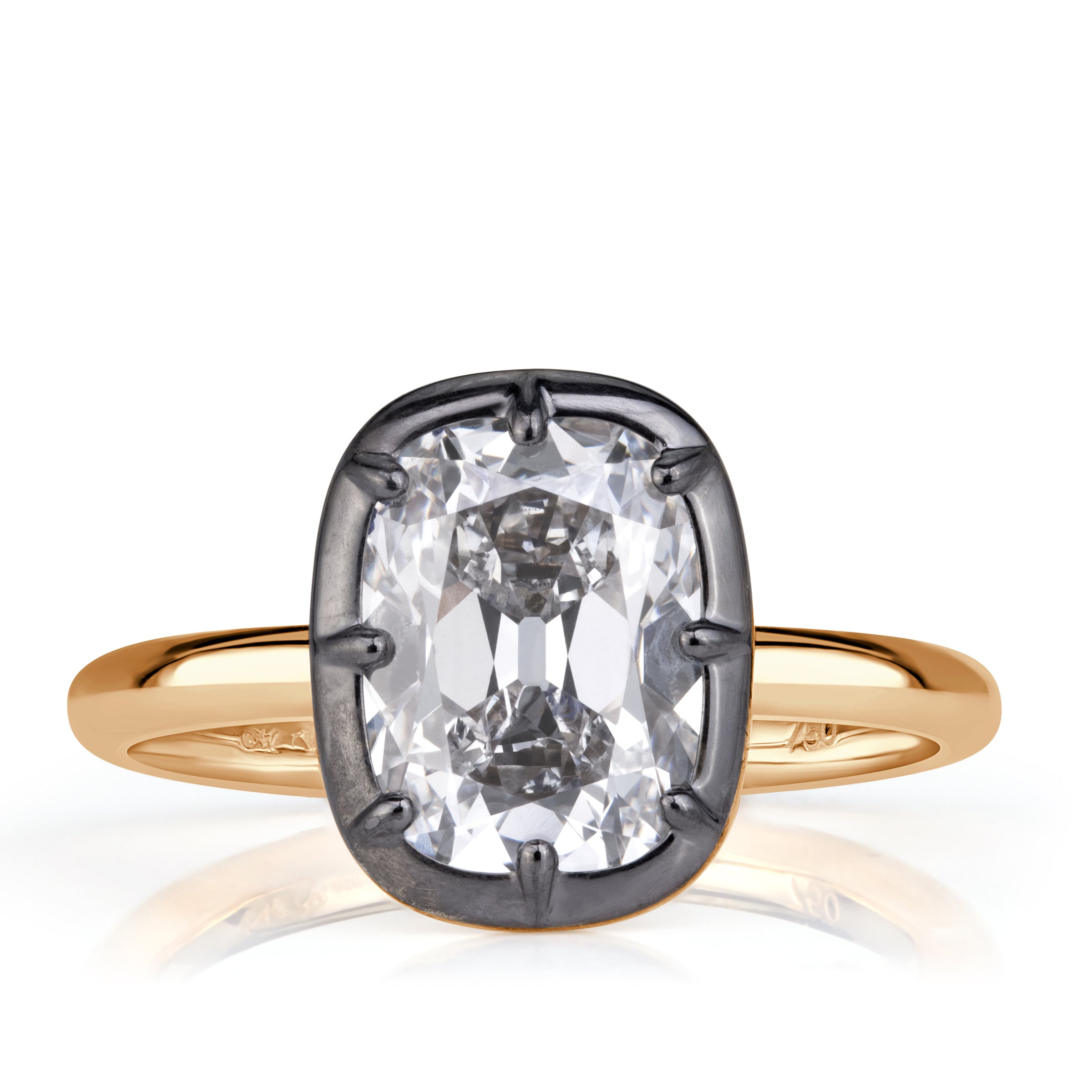 3.08ct Old Mine Cut Lab Grown Diamond Engagement Ring