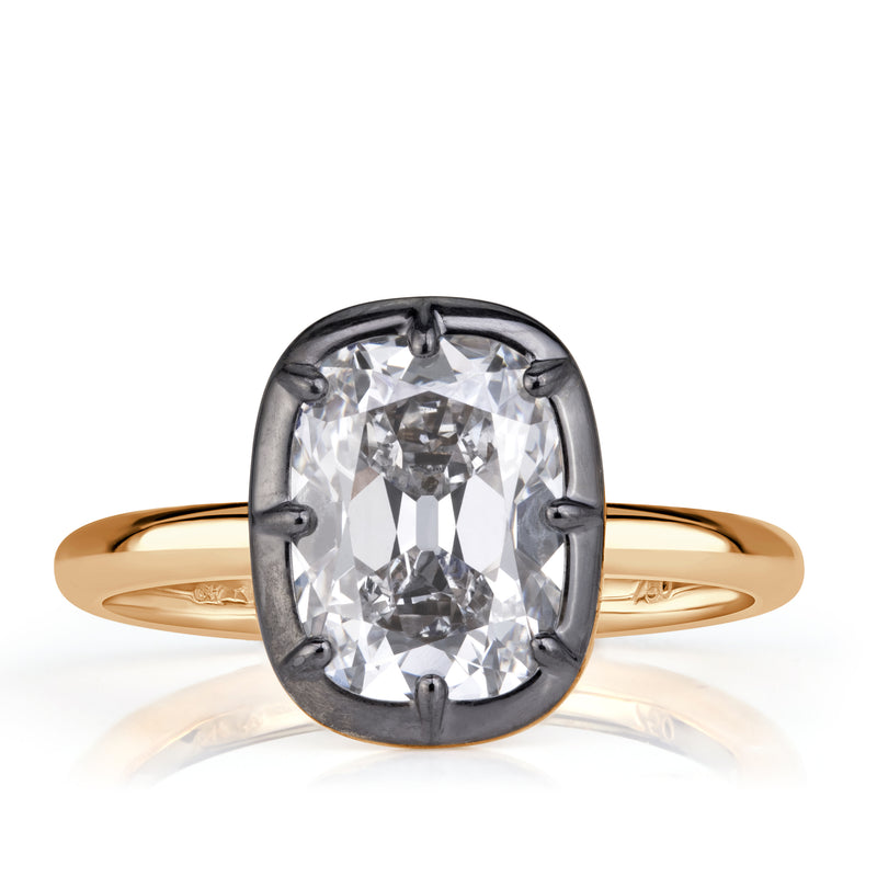 3.08ct Old Mine Cut Lab Grown Diamond Engagement Ring