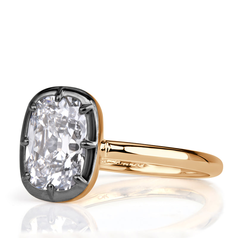 3.08ct Old Mine Cut Lab Grown Diamond Engagement Ring