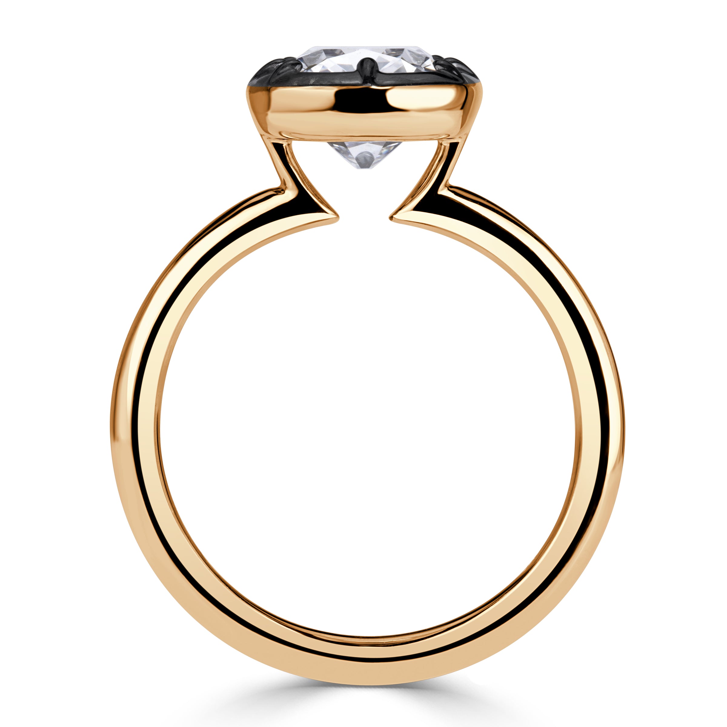 3.08ct Old Mine Cut Lab Grown Diamond Engagement Ring