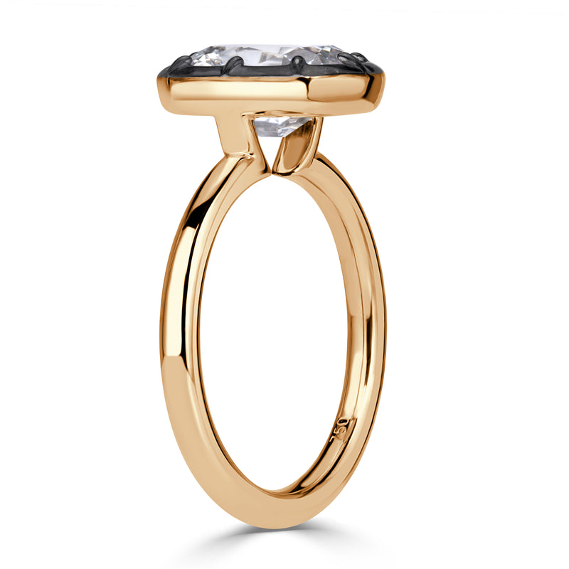 3.08ct Old Mine Cut Lab Grown Diamond Engagement Ring