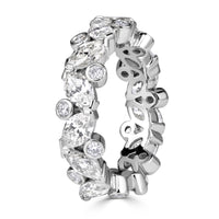 1.70ct Marquise and Round Brilliant Cut Diamond Band