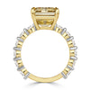 10.34ct Fancy Intense Yellow Radiant Cut Lab Grown Diamond Engagement Ring