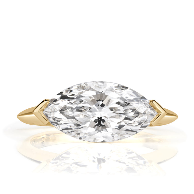 3.01ct Marquise Cut Lab Grown Diamond Engagement Ring