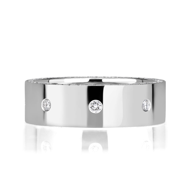 Men's 1.00ct Diamond Eternity Wedding Band 7.0mm