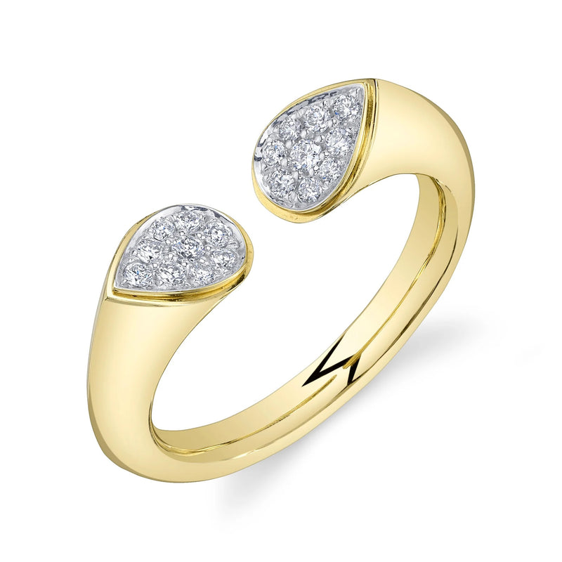 0.19 Round Brilliant Cut Diamond Open Statement Ring
