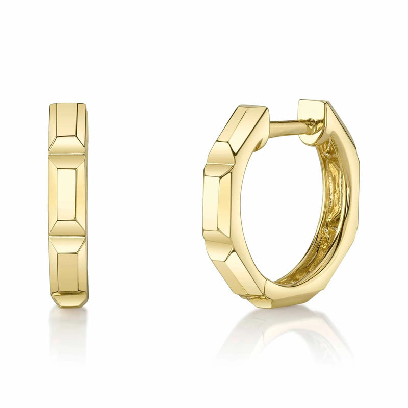 Geometric Huggie Hoop Earrings