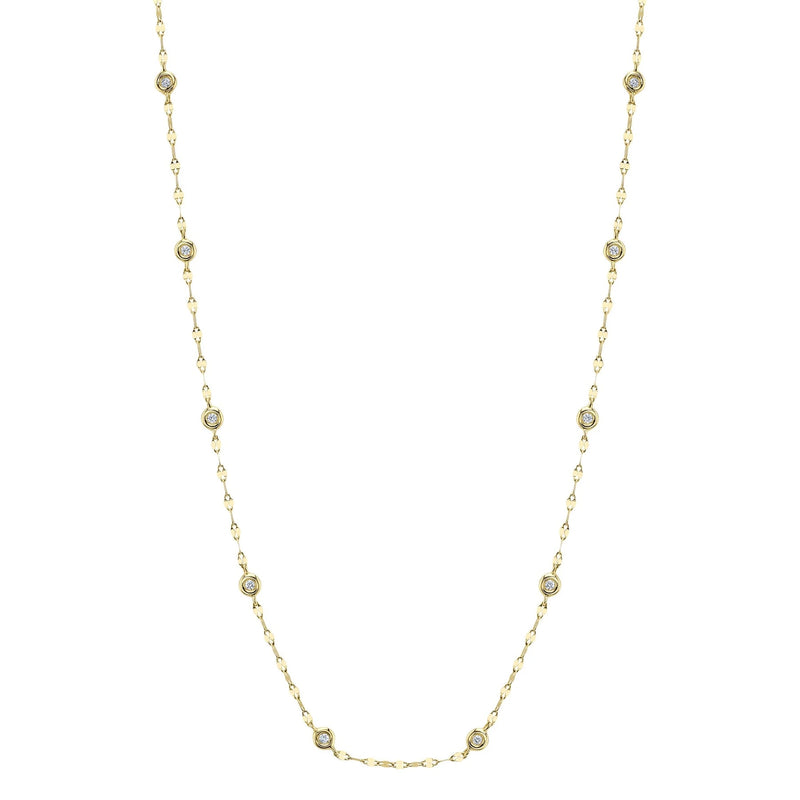 0.20ct Mirrored Chain Diamond By The Yard Necklace