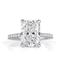 4.95ct Radiant Cut Lab Grown Diamond Engagement Ring