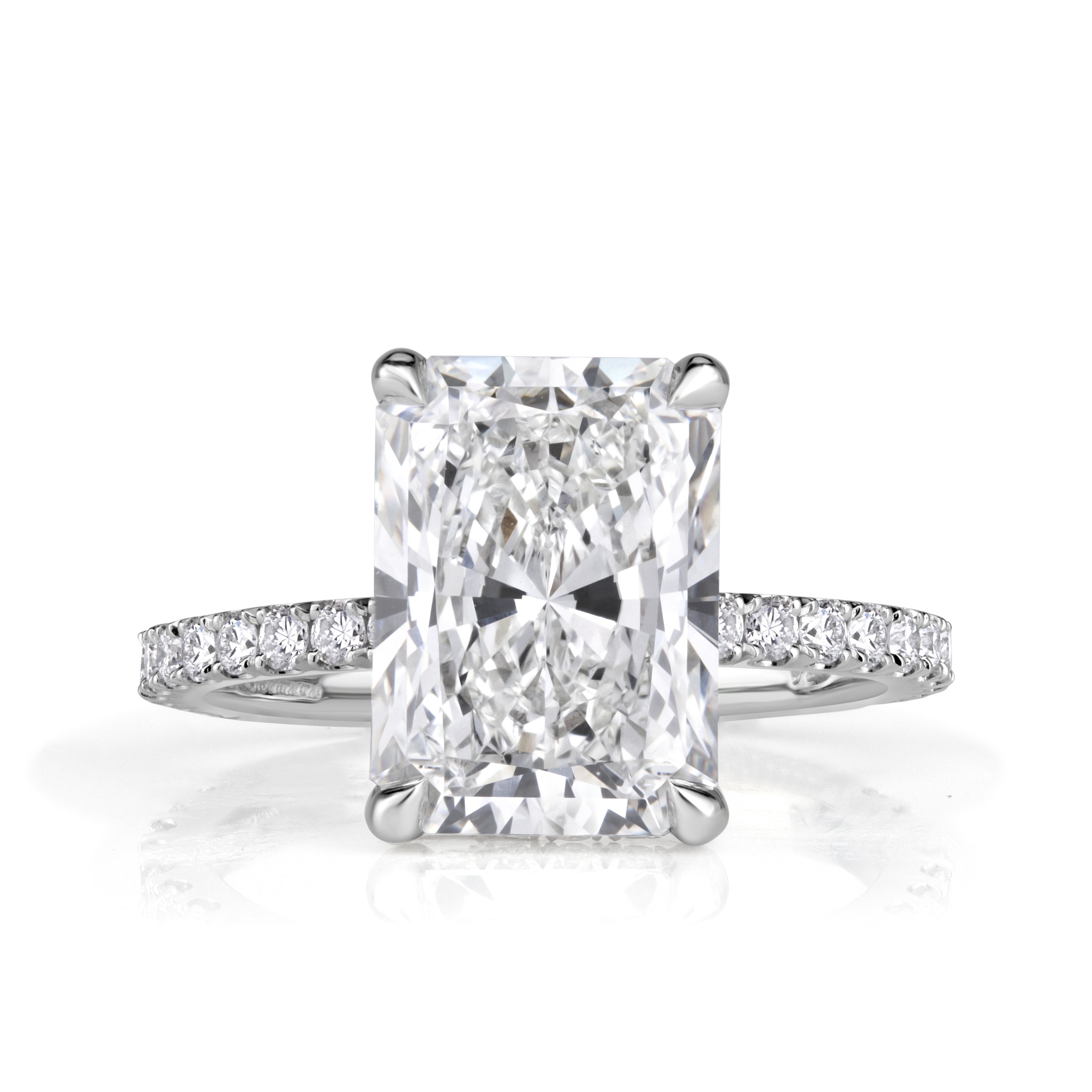 4.95ct Radiant Cut Lab Grown Diamond Engagement Ring
