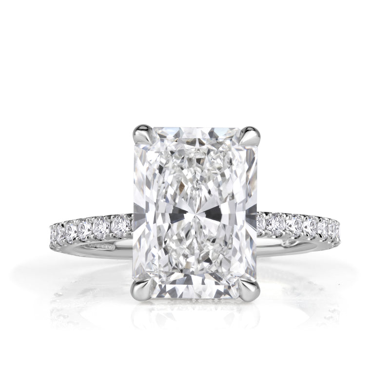 4.95ct Radiant Cut Lab Grown Diamond Engagement Ring