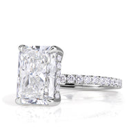 4.95ct Radiant Cut Lab Grown Diamond Engagement Ring