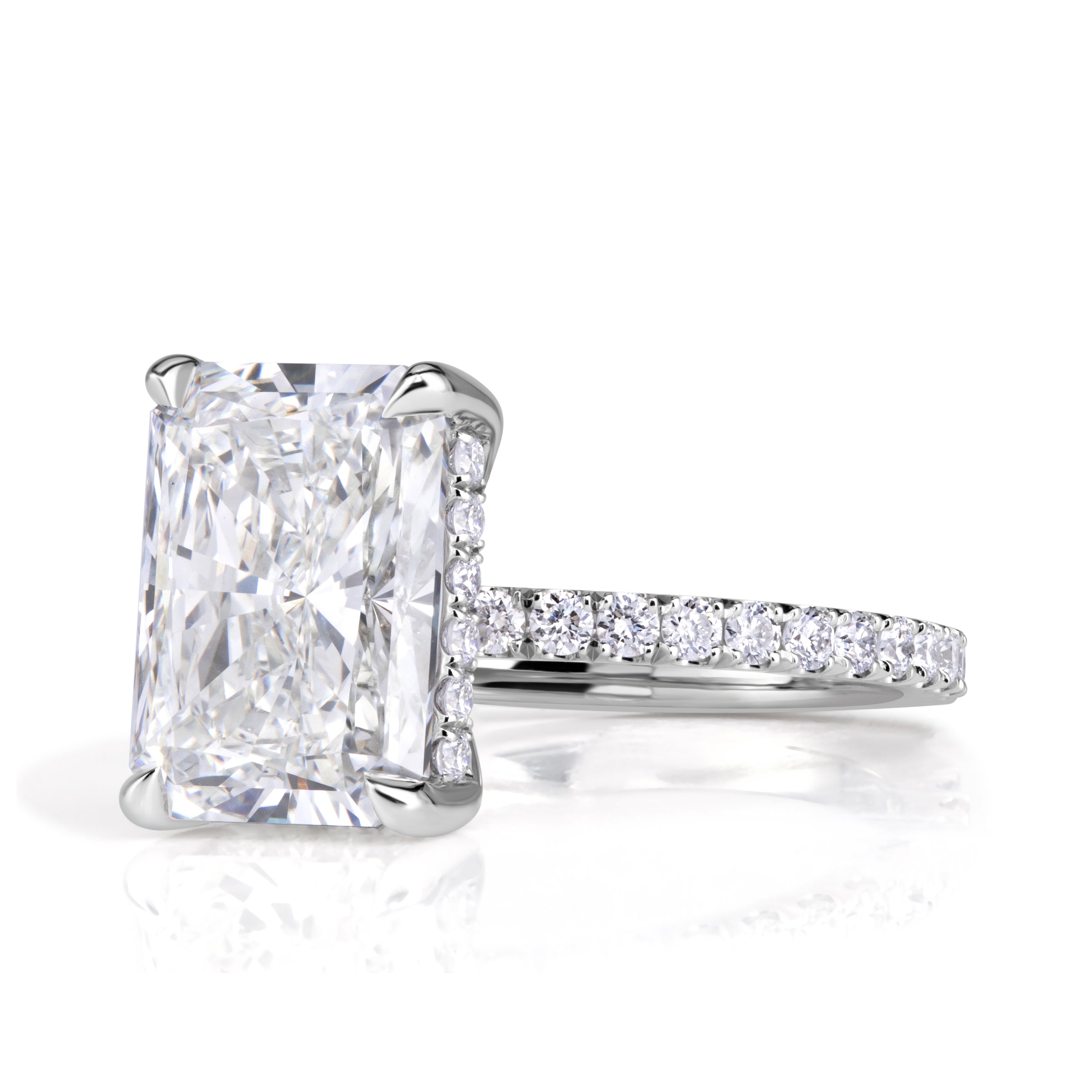 4.95ct Radiant Cut Lab Grown Diamond Engagement Ring