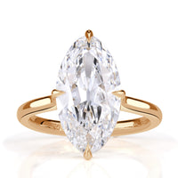 5.71ct Moval Cut Lab Grown Diamond Engagement Ring
