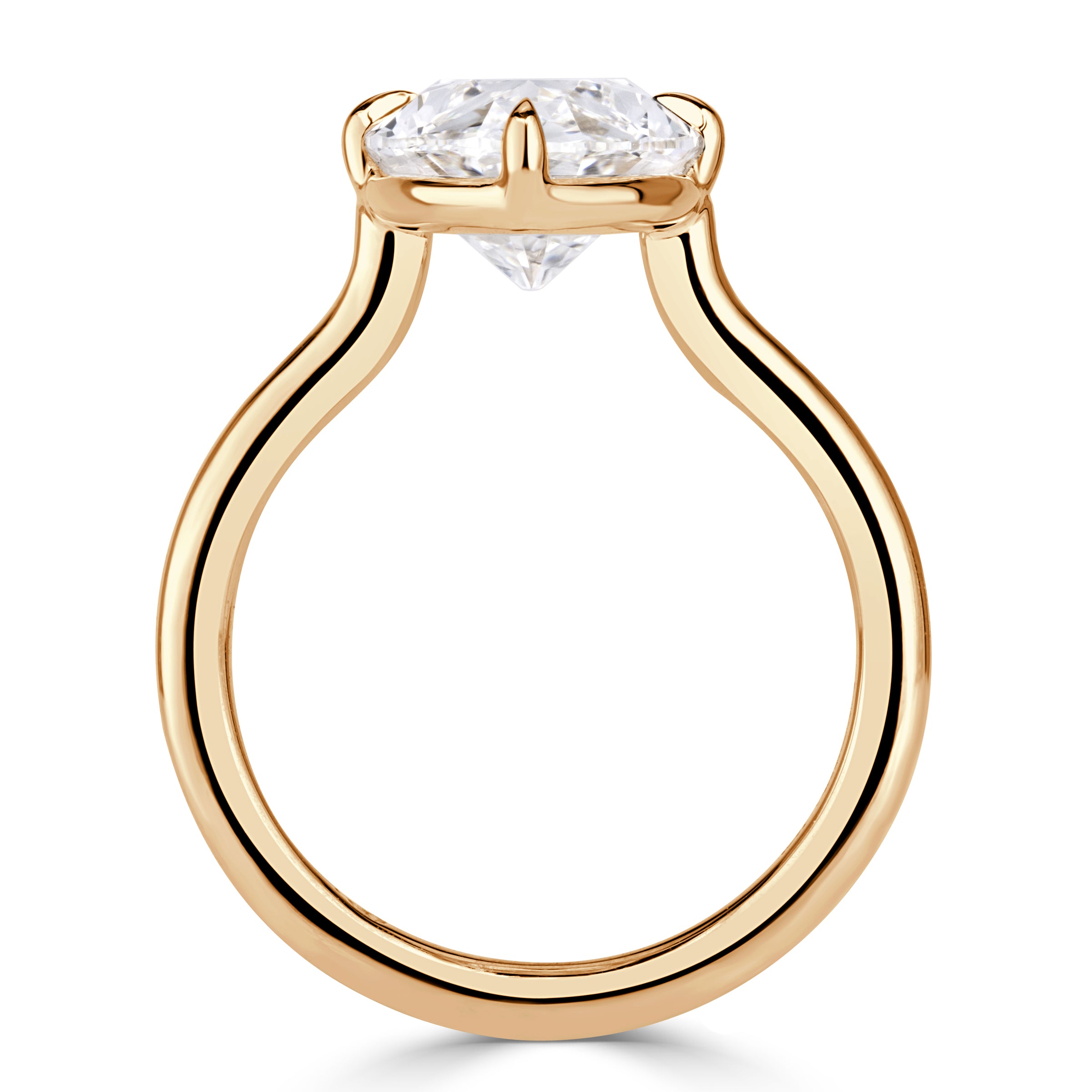 5.71ct Moval Cut Lab Grown Diamond Engagement Ring