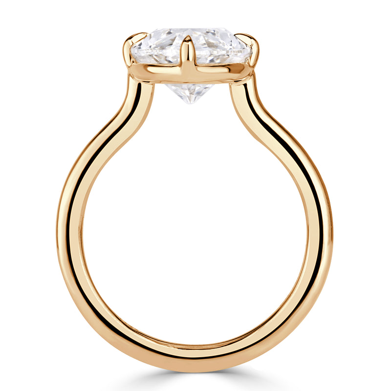 5.71ct Moval Cut Lab Grown Diamond Engagement Ring