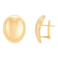 Sculptural Oval Stud Earrings