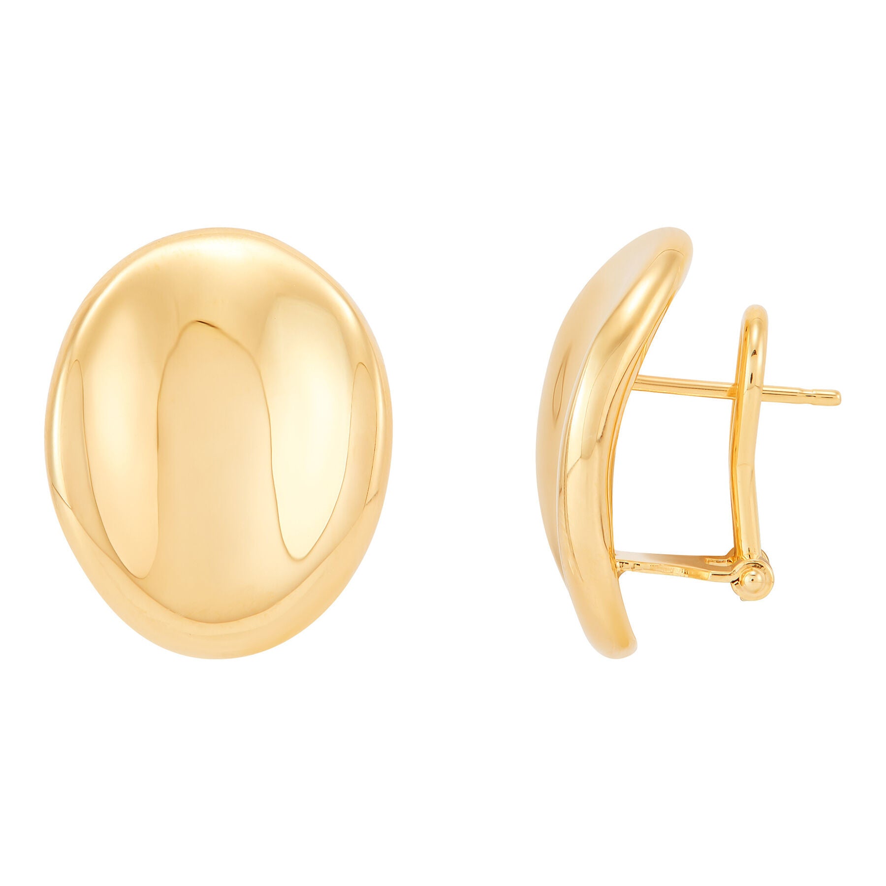 Sculptural Oval Stud Earrings
