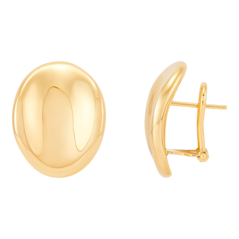 Sculptural Oval Stud Earrings