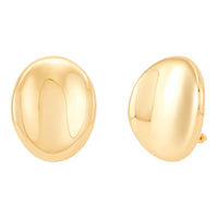 Sculptural Oval Stud Earrings