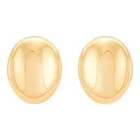 Sculptural Oval Stud Earrings