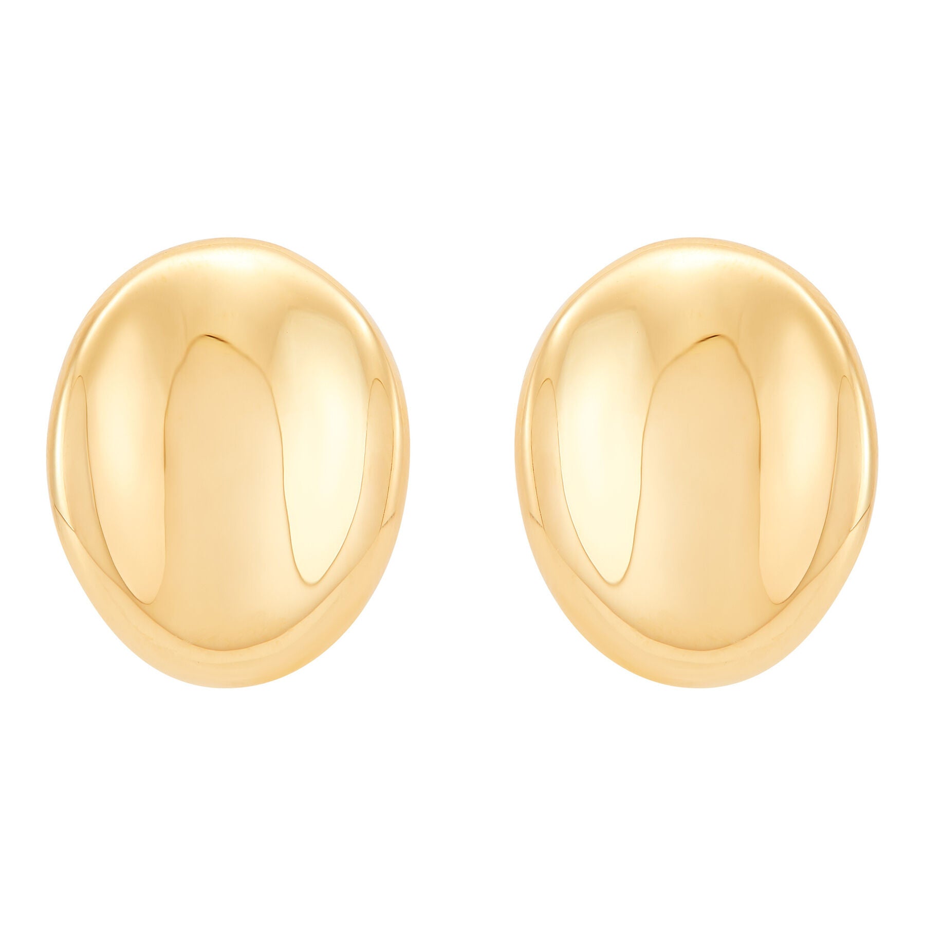 Sculptural Oval Stud Earrings