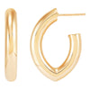 Sculptural V-Shaped Hoop Earrings