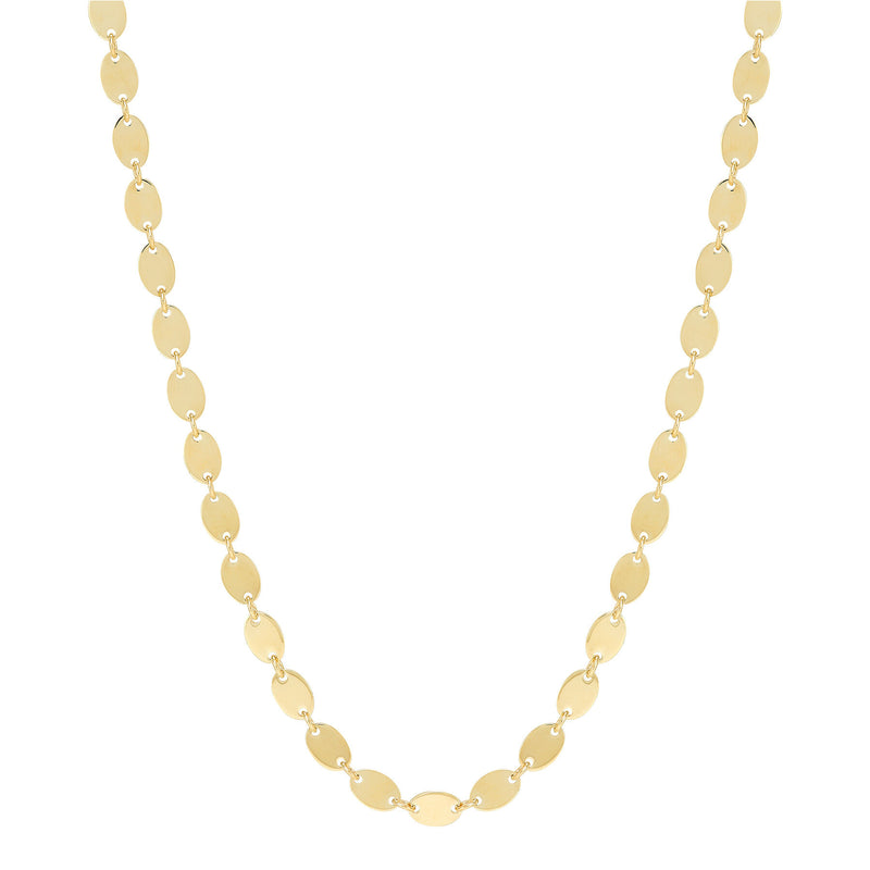 Flat Oval Link Chain Necklace