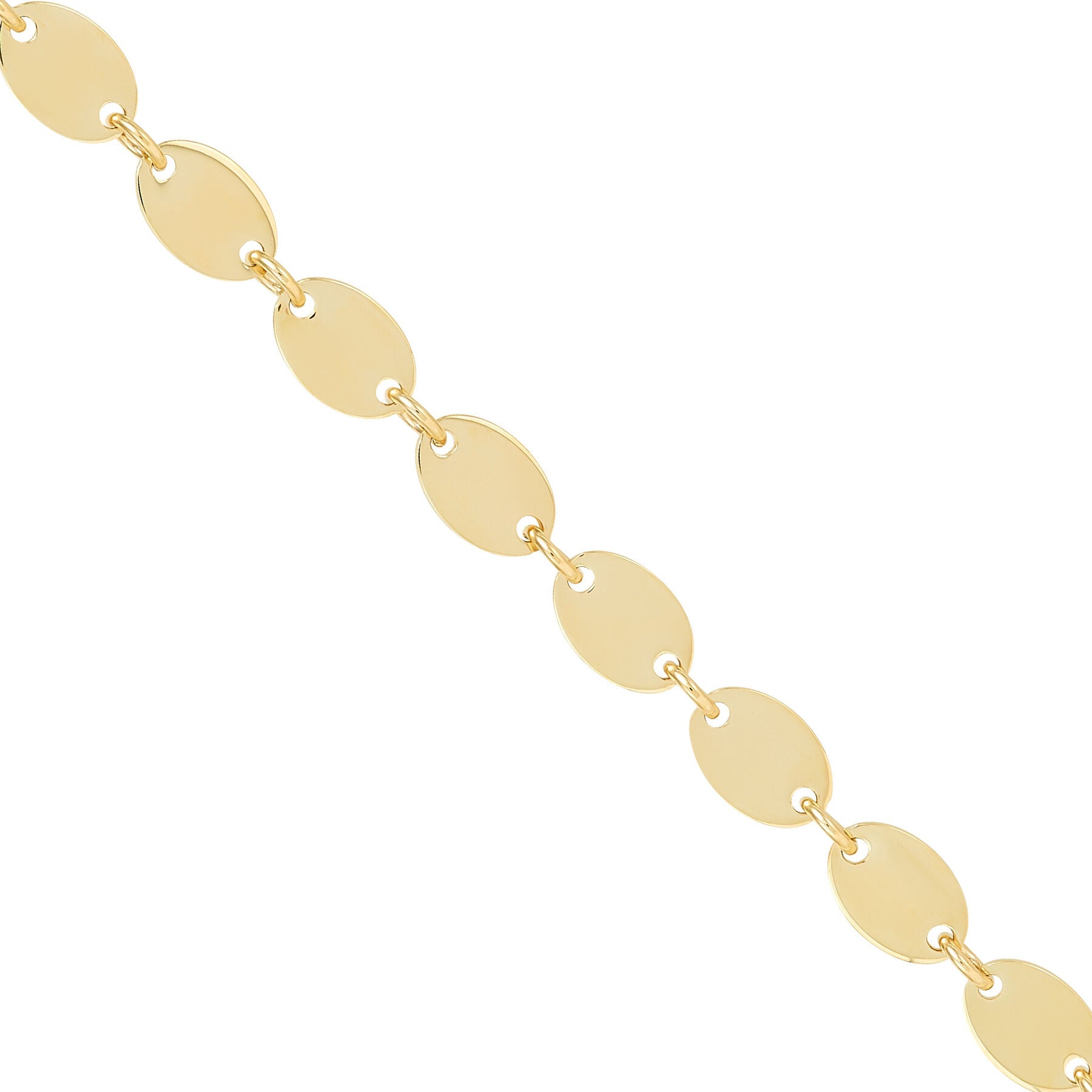 Flat Oval Link Chain Necklace
