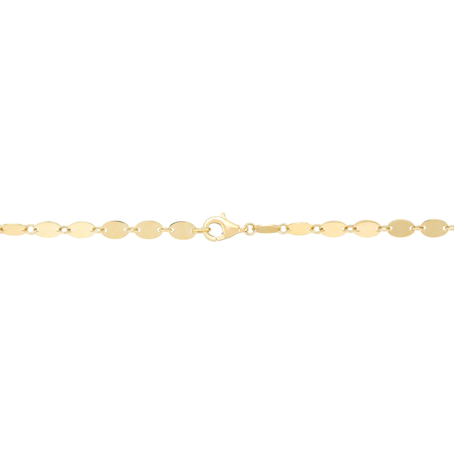Flat Oval Link Chain Necklace