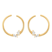 0.62ct Diamond Open Circle Stud Earrings