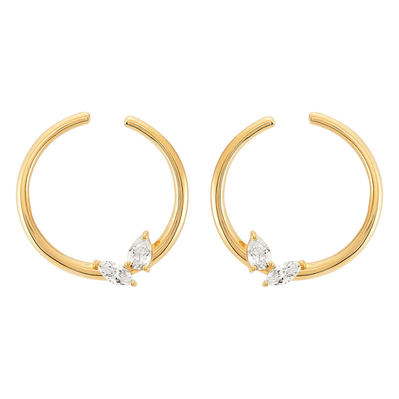 0.62ct Diamond Open Circle Stud Earrings