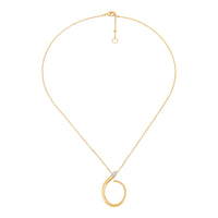 0.05ct Round Brilliant Cut Diamond Swirl Pendant Necklace