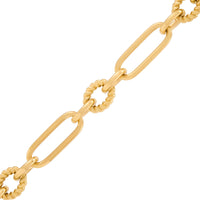 Large Twisted Rope Mixed Link Chain Necklace