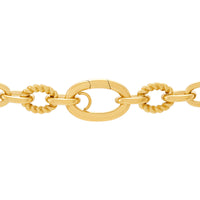 Large Twisted Rope Mixed Link Chain Necklace