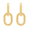 Twisted Rope Link Dangle Earrings
