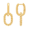 Twisted Rope Link Dangle Earrings