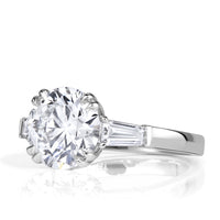 3.70ct Round Brilliant Cut Lab Grown Diamond Engagement Ring