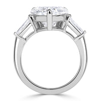 7.88ct Pear Shaped Lab Grown Diamond Engagement Ring