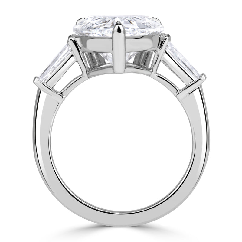 7.88ct Pear Shaped Lab Grown Diamond Engagement Ring