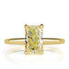 3.18ct Fancy Intense Yellow Radiant Cut Lab Grown Diamond Engagement Ring