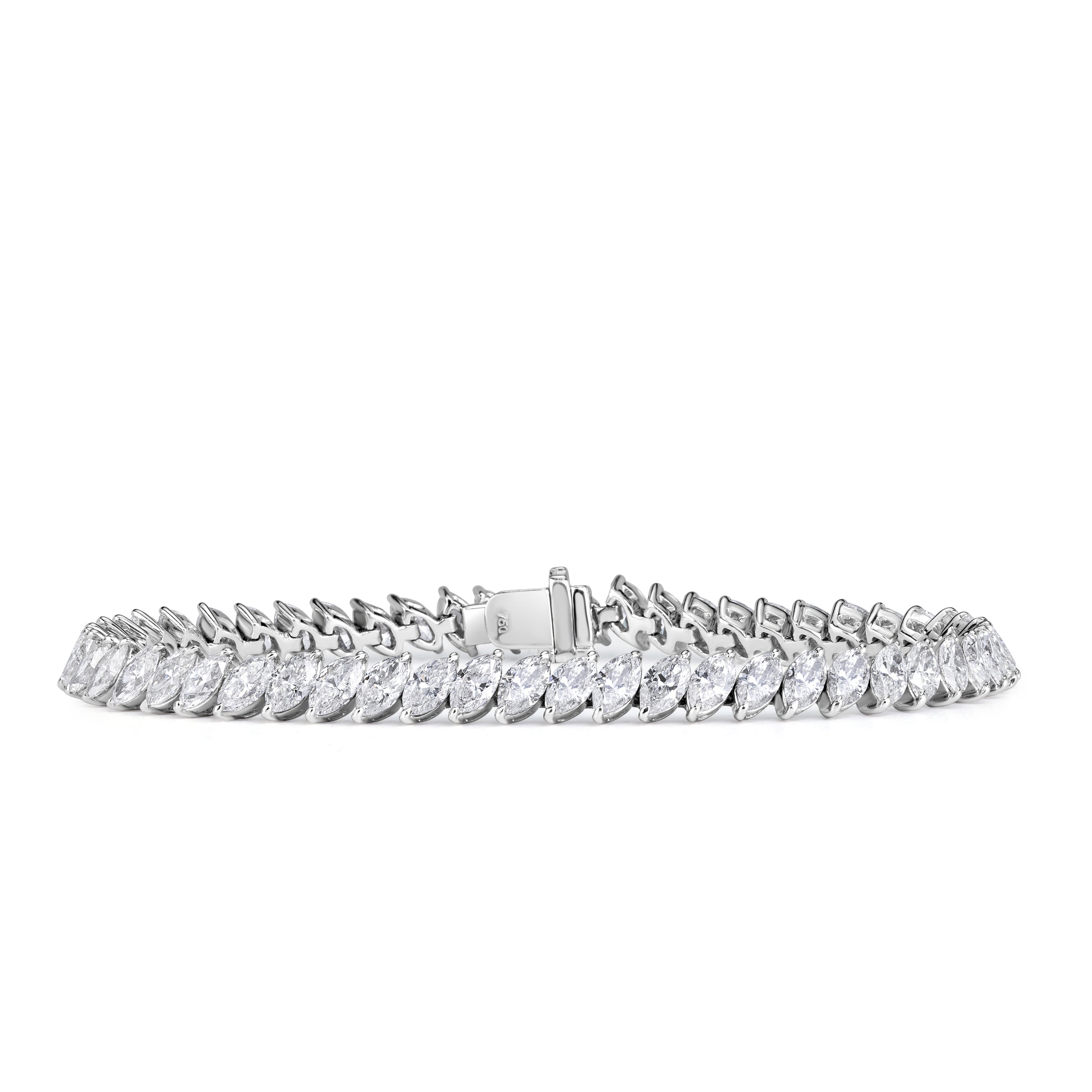 10.78ct Marquise Cut Diamond Tennis Bracelet