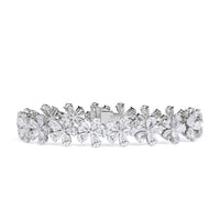 13.77ct Pear Shaped Diamond Floral Bracelet