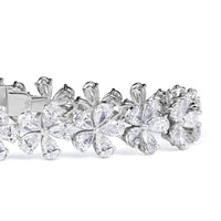 13.77ct Pear Shaped Diamond Floral Bracelet