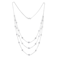1.25ct Round Brilliant Cut Diamond By The Yard Multi-Strand Necklace