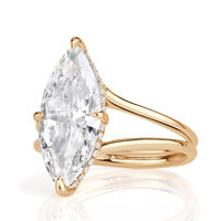 3.40ct Marquise Cut Diamond Engagement Ring