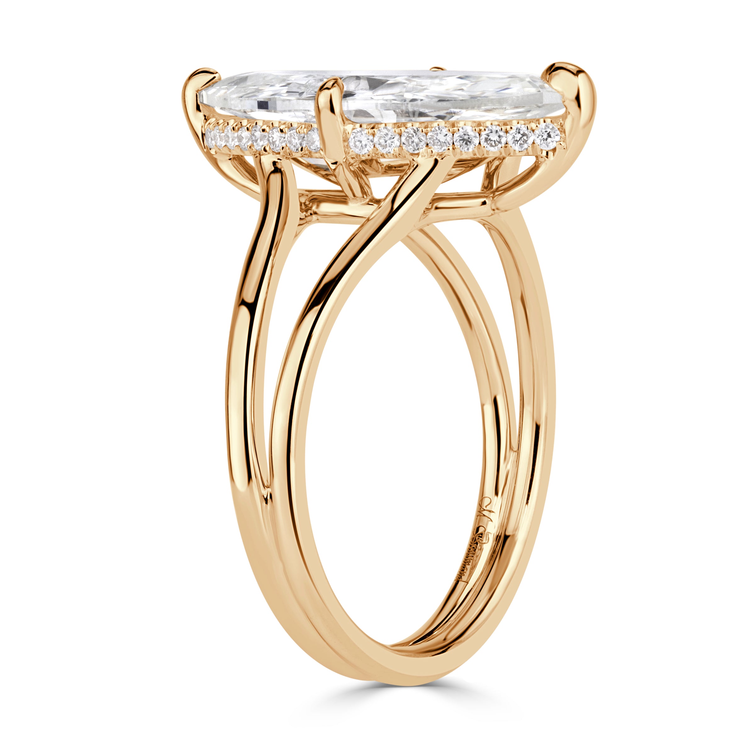 3.40ct Marquise Cut Diamond Engagement Ring