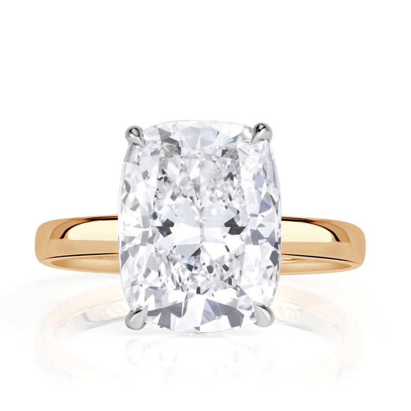 5.66ct Elongated Cushion Cut Lab Grown Diamond Engagement Ring