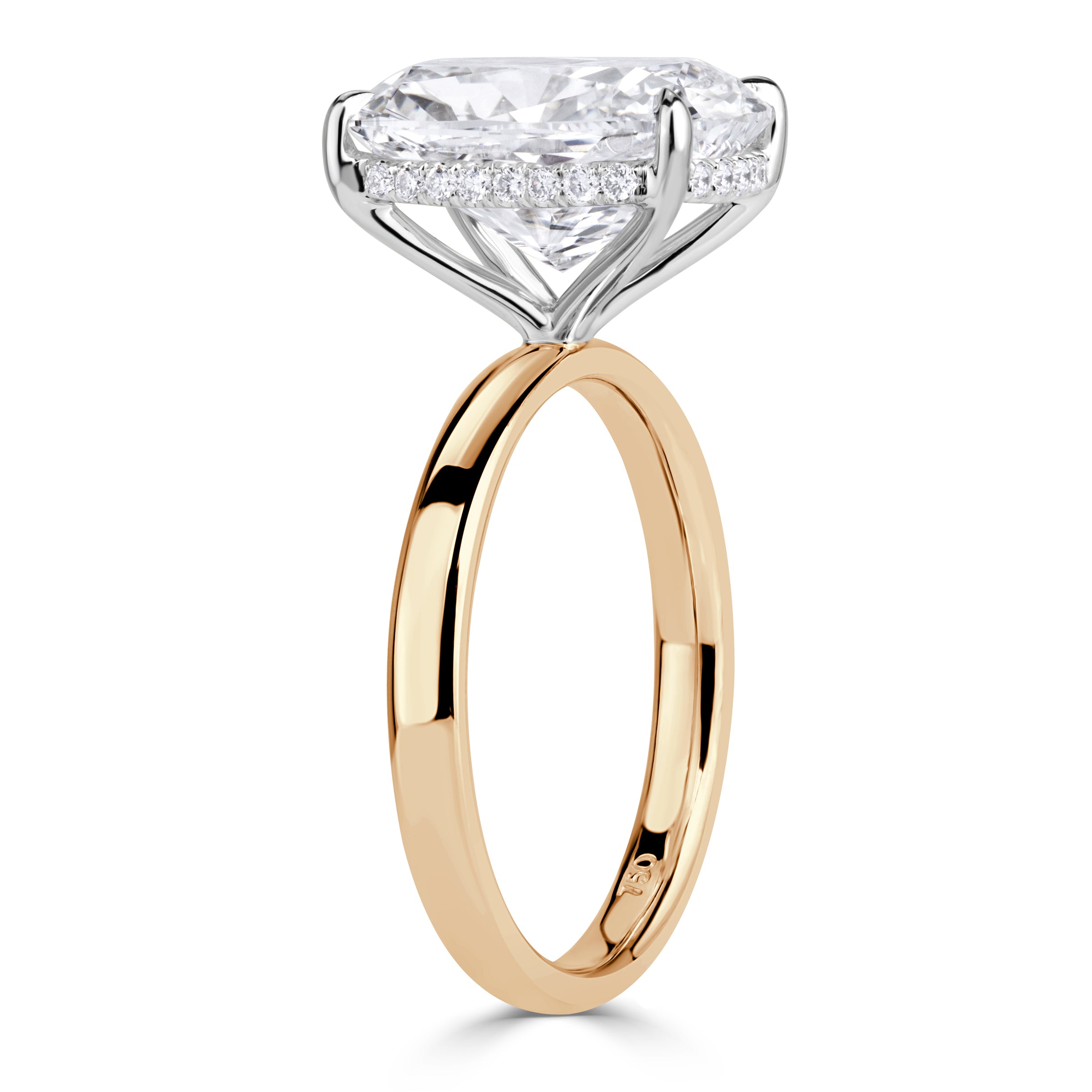 5.66ct Elongated Cushion Cut Lab Grown Diamond Engagement Ring