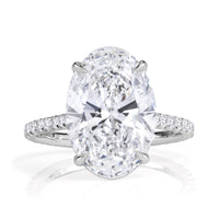 6.43ct Oval Cut Lab Grown Diamond Engagement Ring